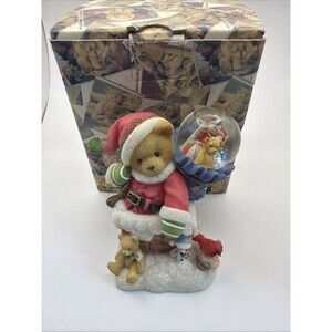 Cherished Teddies Santa In Chimney With Waterball 272140H